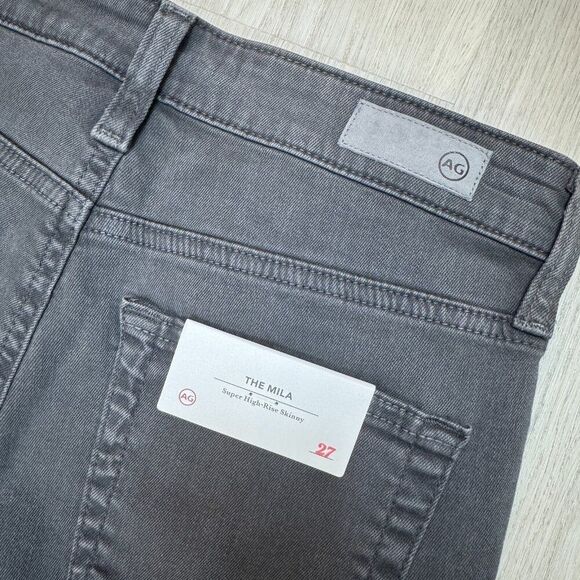 AG Adriano Goldschmied The Mila Super High Rise Skinny Jeans Womens 27 Gray - Picture 4 of 4